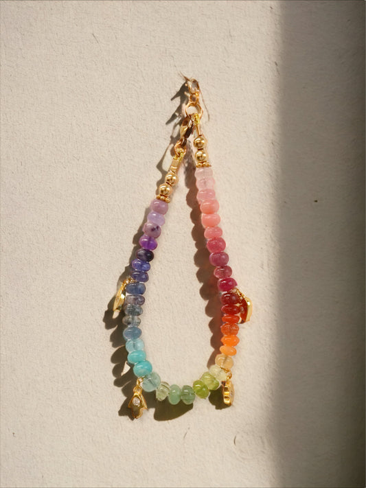 Charmed Rainbow Gemstone Bracelet