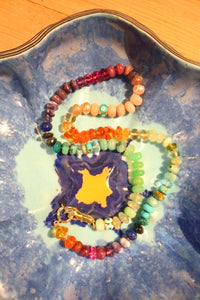Radiant Rainbow Gemstone Necklace