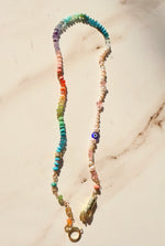 Load image into Gallery viewer, Rainbow Split - multi gemstone necklace
