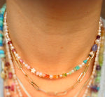 Load image into Gallery viewer, Eclectic Gemstone &amp; Pearl choker
