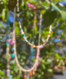 Eclectic Gemstone & Pearl choker