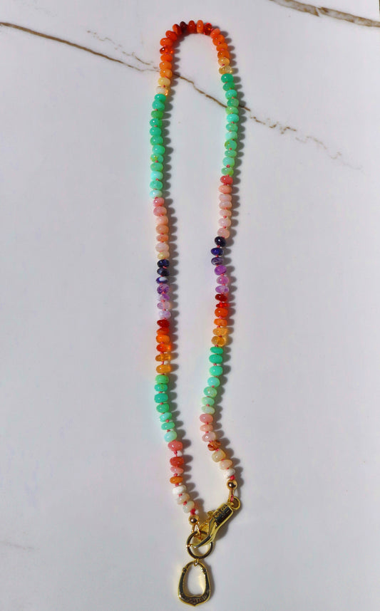 Multi Opal Rainbow Necklace