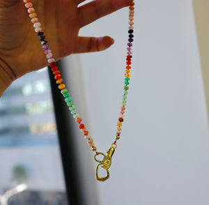 Multi Opal Rainbow Necklace