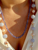 Загрузить изображение в средство просмотра галереи, Blue Lace Agate &amp; Pearl Necklace
