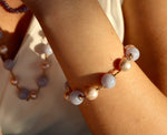 Load image into Gallery viewer, Blue Lace Agate &amp; Pearl Bracelet

