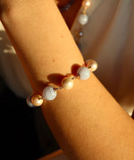 Load image into Gallery viewer, Blue Lace Agate &amp; Pearl Bracelet
