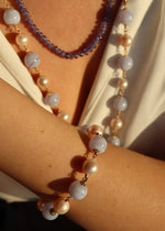 Загрузить изображение в средство просмотра галереи, Blue Lace Agate &amp; Pearl Bracelet
