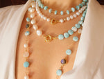 Load image into Gallery viewer, Larimar &amp; Pearl Necklace
