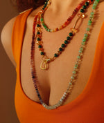 Загрузить изображение в средство просмотра галереи, Snake Charm &amp; Rainbow Gemstone necklace
