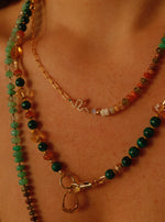 Загрузить изображение в средство просмотра галереи, Snake Charm &amp; Rainbow Gemstone necklace
