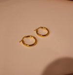 Load image into Gallery viewer, Vintage 18K/925 SS Hoops
