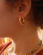 Load image into Gallery viewer, Vintage 18K/925 SS Hoops
