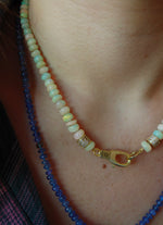 Load image into Gallery viewer, Opal Necklace-large beaded flashy Ethiopian opals
