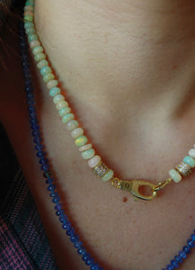 Opal Necklace-large beaded flashy Ethiopian opals