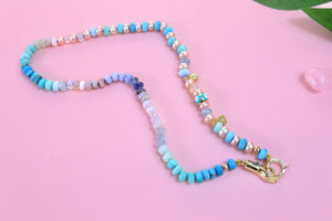 Celestial Blue Ombré Gemstone Necklace
