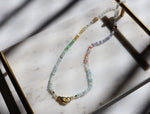 Load image into Gallery viewer, Aquamarine Gradients Knotted Necklace
