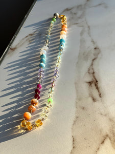 Semi-Precious wired gemstone necklace