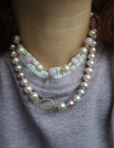 Peacock Pearl Necklace 14K Gold