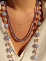 Load image into Gallery viewer, Blue Lace Agate &amp; Pearl Necklace
